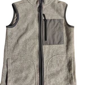 Old Navy Boys Gray Zip Up Pocket Vest Size 8 School Outdoor Layer Playtime